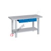 Work table with metal top 1500 x 645 H 865 mm B015