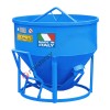 Conical concrete bucket with central unloading capacity up to 3900 kg