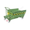 Forklift tipping skip with 4 wheels and capacity 600 kg