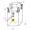 Big bag for dangerous goods (UN) with skirt and flat bottom