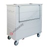 Dirty laundry trolley in aluminum 1400 x 760 H 1340
