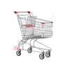 Supermarket trolley in metal wire 90 l