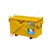 Site tool box in painted steel with lifting hooks