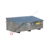 Site tool box in galvanized steel with lifting hooks inclined