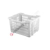 Plastic insertable and stackable bakery basket 620 x 490 H 375 mm perforated