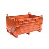 Drop bottom opening skip with two doors capacity 2000 kg