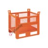 Mesh container heavy with skids on long side and door