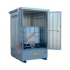 IBC storage cabinet in galvanized steel 1870 x 1560 x 2590 mm with spill pallet