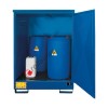 Drum storage cabinet in galvanized painted steel 1360 x 1320 x 1815 mm with spill pallet in stainless steel