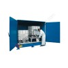 IBC storage cabinet in painted steel 2929 x 1867 x 2392 mm with spill pallet and thermal insulation