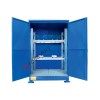 Drum storage cabinet in galvanized painted steel 1765 x 1350 x 2550 mm with spill pallet and shelving