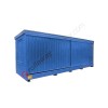 Modulcontainer open space in steel with spill pallet and sliding doors group size 1