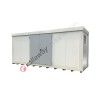 Modulcontainer open space with EI/REI120 certified panels, spill pallet and swing doors