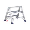 Folding step stool aluminium double ascent for professional use Punto Large S