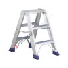 Folding step stool aluminium double ascent for professional use Punto S