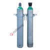 Wall gas cylinder support in galvanized steel for two cylinders 860 x 115 x 60 mm