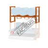 Stackable drum support in steel mm 835 x 590 x 790 for 1 x 200 lt drum