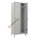 Clothes locker metal 2 doors with lock 2 places disassembled Prometal