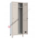Clothes locker space saver metal 2 doors with lock 2 places monoblock Armet