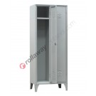 Clothes locker space saver metal 2 doors with lock 2 places