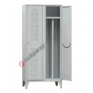 Clean and dirty lockers metal 2 ventilated doors with lock 2 places