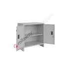 Metal storage cupboard H 80 2 doors 1 shelf with lock and feet