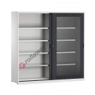 Workshop cabinet 2040x600 H 2000 2 polycarbonate sliding doors