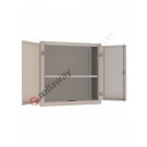 Metal storage cupboard H 100 2 doors 1 shelf with lock Armet