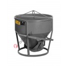 Conical concrete bucket with central unloading capacity up to 2200 kg