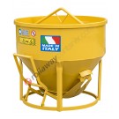 Conical concrete bucket with central unloading capacity up to 3900 kg