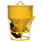 Conical concrete bucket with central unloading and rubber hose capacity up to 3900 kg