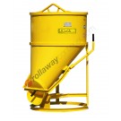 Conical concrete bucket with lateral unloading capacity up to 5200 kg
