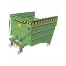 Forklift tipping skip with 4 wheels and capacity 2000 kg