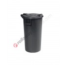 Trash can 60 lt with hinged lid