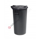 Trash can 80 lt with hinged lid