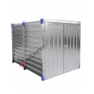 Steel shed galvanised height 2200 mm with hinged doors