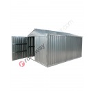 Steel shed galvanised wall height 2110 mm with hinged doors