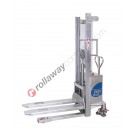 Electric pallet stacker inox with manual push Kg 600 10-SE 1150 x 560 mm