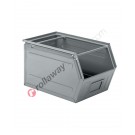 Open fronted metal storage box with double crossbar 520/450 x 300 H 300