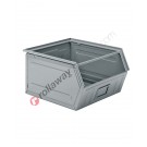 Open fronted metal storage box with crossbar 520/450 x 450 H 300
