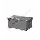 Site tool box in steel with lifting handles
