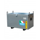 Site tool box in galvanized steel with lifting hooks