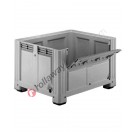 Plastic pallet box for industry 1200 x 1000 H 760 heavy 680 liters