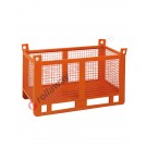 Mesh container heavy with skids on long side with large volume