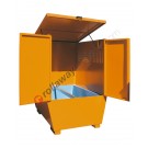 IBC storage cabinet in painted steel 1350 x 1660 x 1900 mm with spill pallet in polyethylene