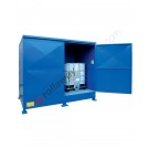 IBC storage cabinet in galvanized painted steel 2875 x 2020 x 2345 mm with spill pallet