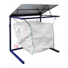 Big bag rack 1000 liters with tubular structure and steel lid