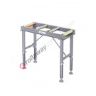 Height-adjustable roller conveyor Fervi R001 for metal cutting band saw