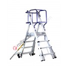 Warehouse step professional equipped with platform and stabilizers Telefly