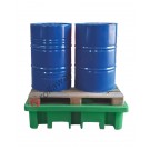 Drum spill pallet 210 liters direct loading 1300 x 900 x 330 mm for 2 drums